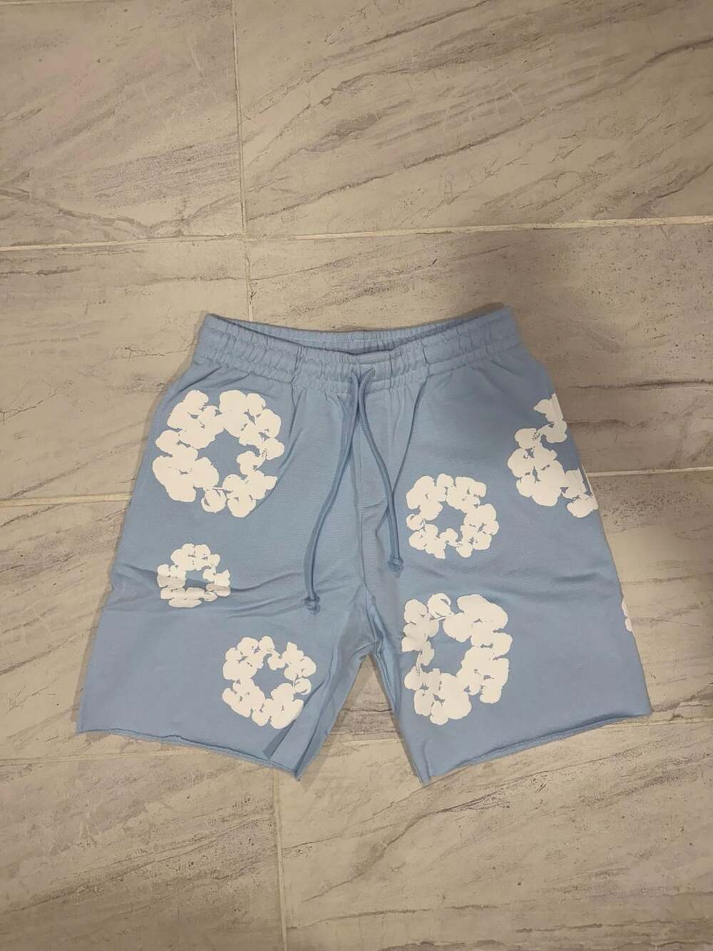Denim Tears Cotton Wreath Sweatshorts Light Blue